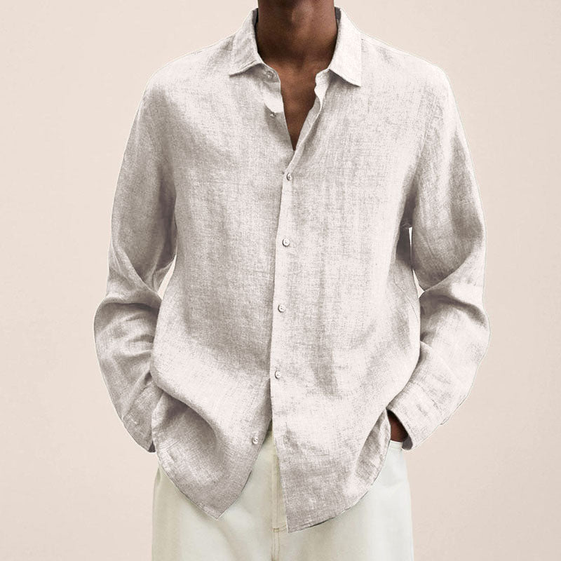 Loookus - Men's Linen Long Sleeve Shirts