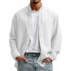 Loookus - Men's Casual Premium Cotton Long Sleeve Shirt