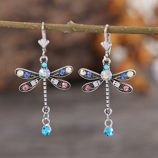 Loookus - Colorful Dragonfly Earrings