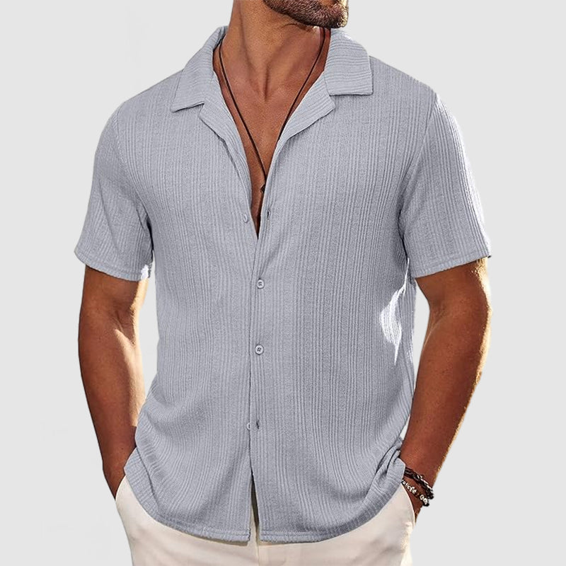 Loookus - Men's Casual Knit Short Sleeve Shirt