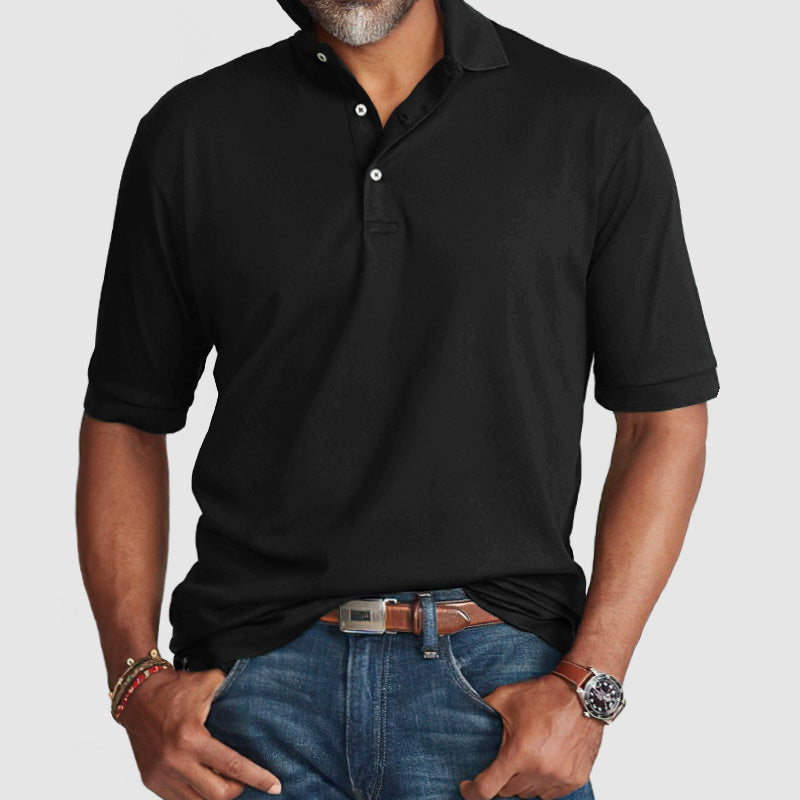 Loookus - Men's High Quality Cotton Short Sleeve Polo Shirt