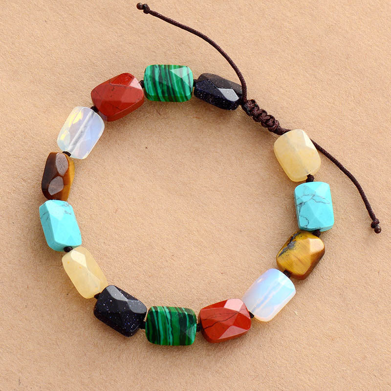 Loookus - 7 Color Natural Stone Handmade Beaded Bracelet