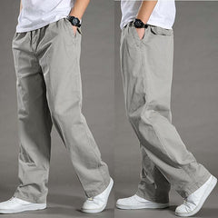 Loookus - Men's Cargo Pants Cargo Trousers Trousers Elastic Waist Straight Leg Plain Outdoor Sports