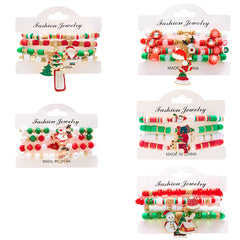 Loookus - 🎄 Festive Christmas Charm Bracelet Set - 4 Pieces ✨ B