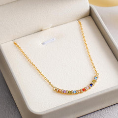 Loookus - Simple Colorful Zircon Necklace