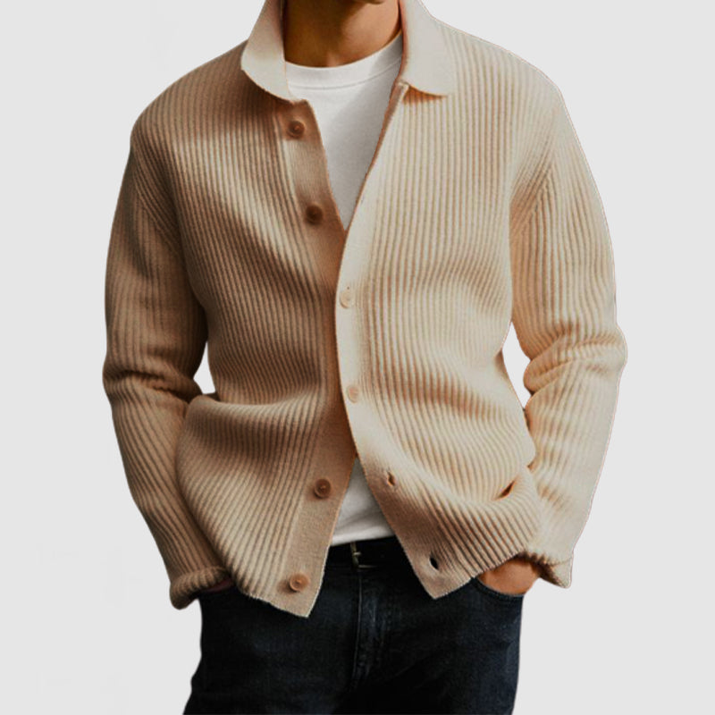 Loookus - Men's Casual Lapel Button Knitted Cardigan