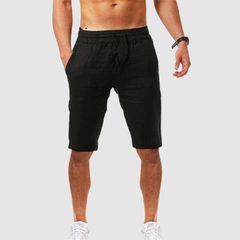 Loookus - Men's summer loose linen cotton breathable sports leisure five split pants