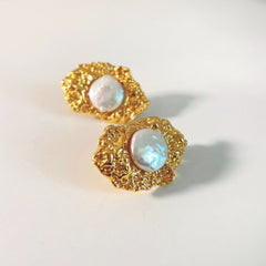 Loookus - Original Design Retro Irregular Pleated Texture Earrings
