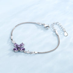 Loookus - Fashion Purple Clover Bracelet