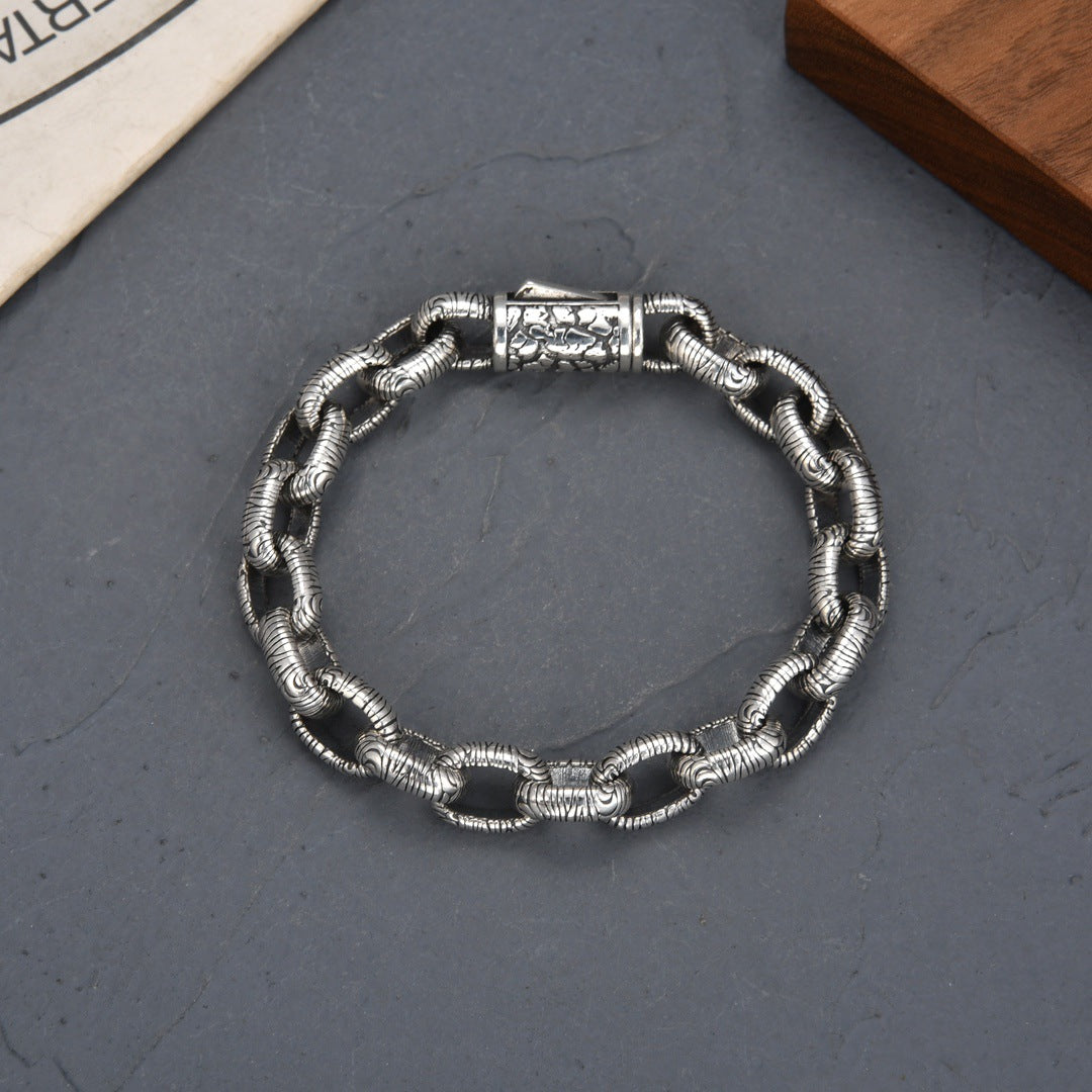 Loookus - 925 Silver Ice Crack Bracelet