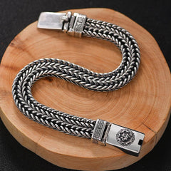 Loookus - 925 Silver Rotating Drum Hand Bracelet
