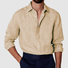 Loookus - Men's cotton and linen anti-wrinkle shirt