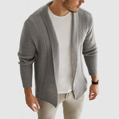 Loookus - Men's Classic Casual Lapel Long Sleeve Cashmere Knit Cardigan
