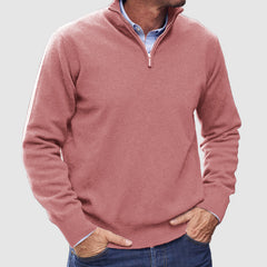 Loookus - Men's Cashmere Zipper Basic Sweater