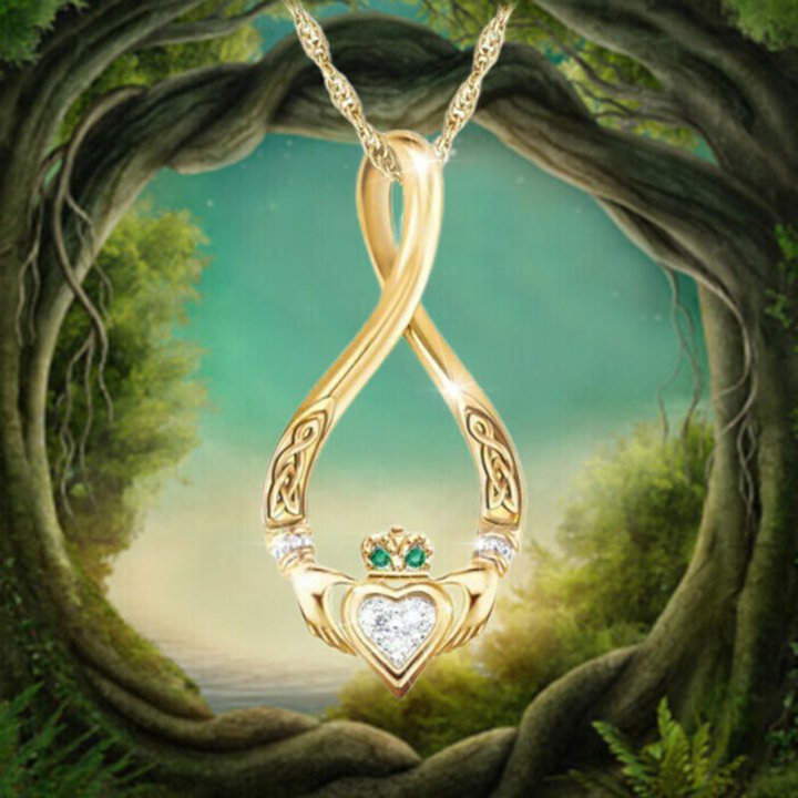 Loookus - "Infinite" Irish Emerald Island Necklace