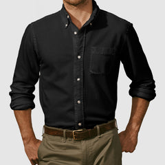Loookus - Gentleman's Vintage Washed Cotton Shirt