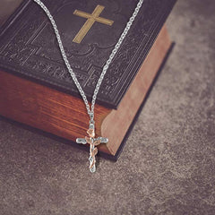 Loookus - Rose Cross Necklace