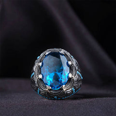 Hyland Vintage Blue Zircon Men'S Ring