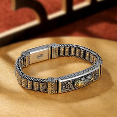 Loookus - 925 Silver Rotatable Pixiu Fortune Bracelet