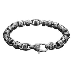 Loookus - 925 Silver New Han Style Tang Grass Pattern Eternal Teng Boy Vintage China-Chic Bracelet