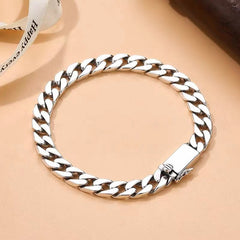 Loookus - 925 Silver Men's bracelet personalized design hip-hop hand ornaments