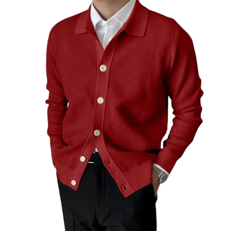 Loookus - Men's Lapel Knitted Sweater Cardigan