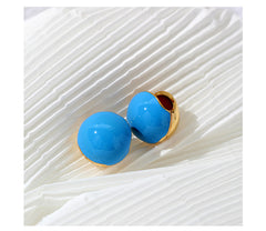 Loookus - French Style Enamel earrings - Ball bell earrings