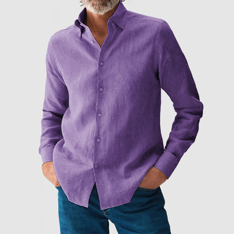 Loookus - Men's Casual Daily Premium Cotton Linen Shirt