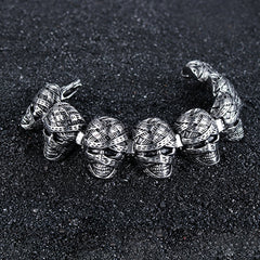Loookus - 925 Silver Skull Decoration Bracelet