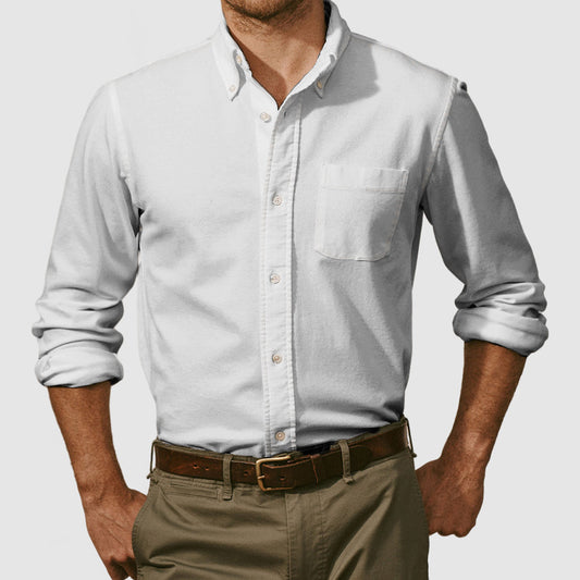 Loookus - Gentleman's Vintage Washed Cotton Shirt