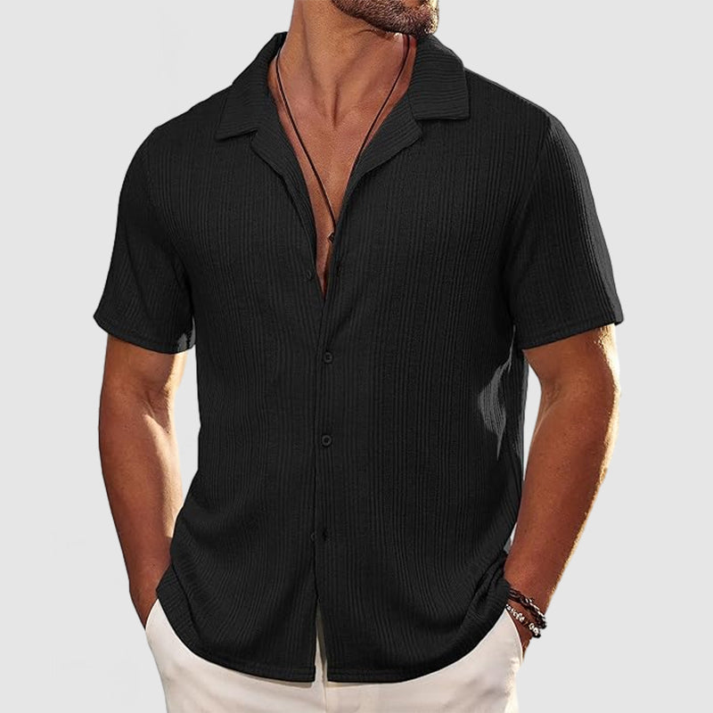 Loookus - Men's Casual Knit Short Sleeve Shirt