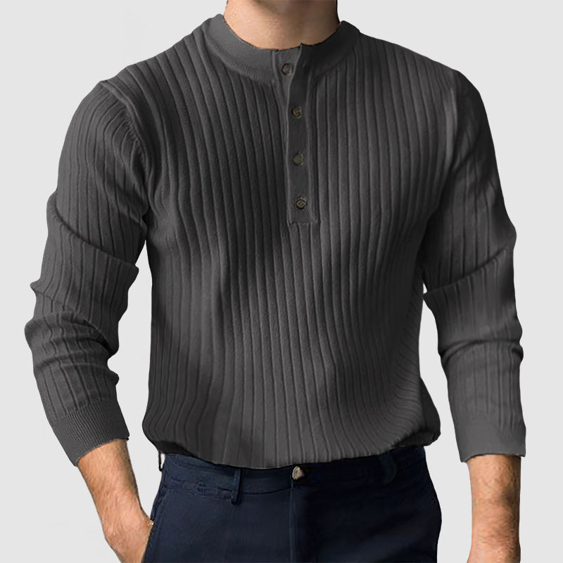 Loookus - Gentleman's Casual Henley Shirt