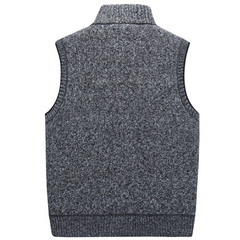 Loookus - Men's autumn and winter stand collar knitted vest jacket