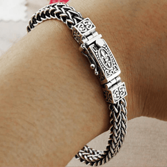 Loookus - 925 Silver men's vintage personality bracelet