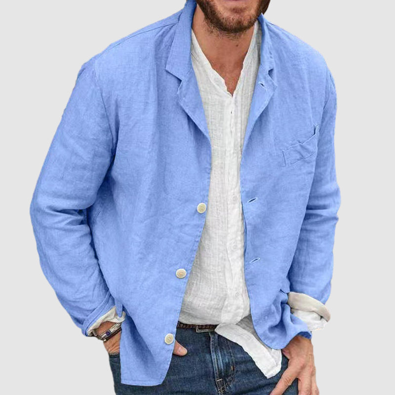 Loookus - Men's cotton and linen casual jacket