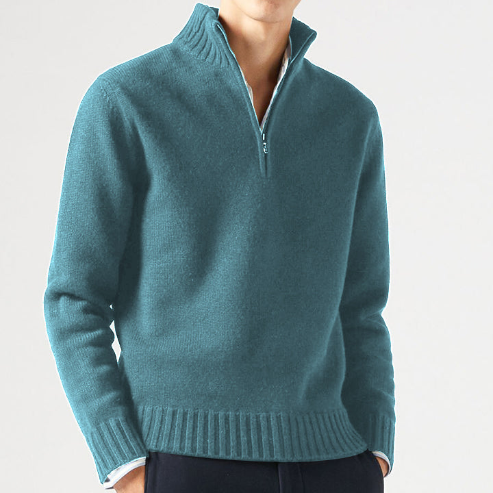 Loookus - Men's Lapel Knitted Cashmere Sweater Cardigan