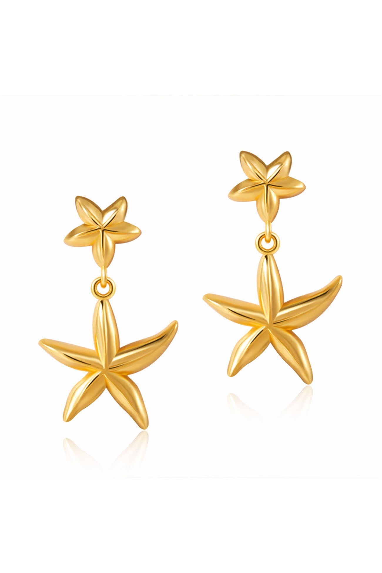 Loookus - Duble Starfish Stud Earrings