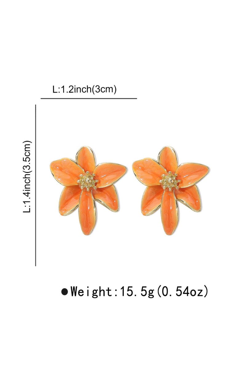 Loookus - Vintage Enamel Flower Earrings