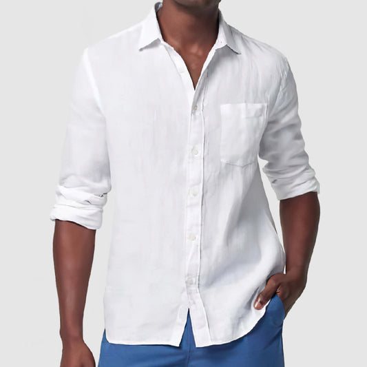 Loookus - Men's Casual Vacation Cotton Linen Shirt