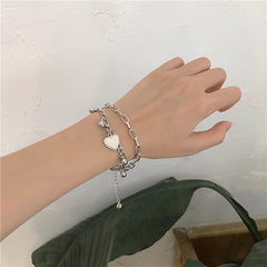 Loookus - Heart Shaped Double Layered Bracelet