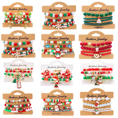 Loookus - 🎄 Festive Christmas Charm Bracelet Set - 4 Pieces ✨ B