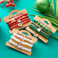 Loookus - 🎄 Festive Christmas Charm Bracelet Set - 4 Pieces ✨ B