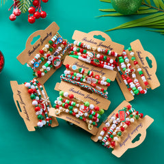 Loookus - 🎄 Festive Christmas Charm Bracelet Set - 4 Pieces ✨ B