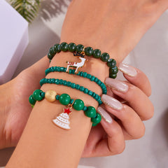 Loookus - 🎄 Festive Christmas Charm Bracelet Set - 4 Pieces ✨