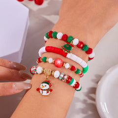 Loookus - 🎄 Festive Christmas Charm Bracelet Set - 4 Pieces ✨