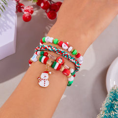 Loookus - 🎄 Festive Christmas Charm Bracelet Set - 4 Pieces ✨