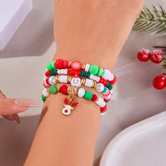 Loookus - 🎄 Festive Christmas Charm Bracelet Set - 4 Pieces ✨