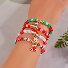 Loookus - 🎄 Festive Christmas Charm Bracelet Set - 4 Pieces ✨